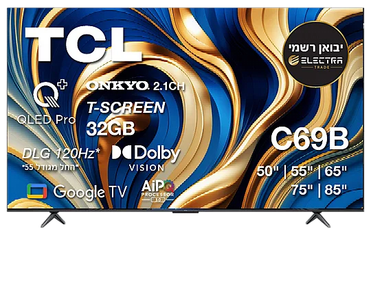 �������� ���� TCL 50" 50C69B UHD Google TV 4K QLED 