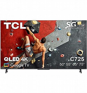 טלוויזיה חכמה 50” QLED מבית TCL בעיצוב דק ואלגנטי ללא מסגרת דגם 50C725 טלוויזיה חכמה 50” QLED מבית TCL בעיצוב דק ואלגנטי ללא מסגרת דגם 50C725