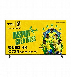 טלוויזיה חכמה 65” QLED מבית TCL בעיצוב דק ואלגנטי ללא מסגרת דגם 65C725 טלוויזיה חכמה 65” QLED מבית TCL בעיצוב דק ואלגנטי ללא מסגרת דגם 65C725