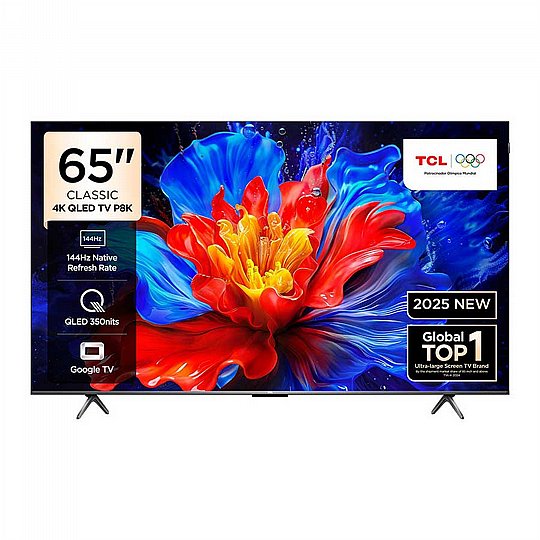 65P8K - TCL 65" QD UHD 144 Native QLED Google TV P8